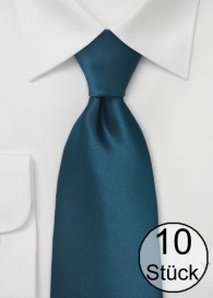 Stylische Krawatte dunkeltürkis Kunstfaser - zehn