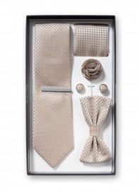 Geschenk-Set Krawatte Herrenfliege Tuch Struktur