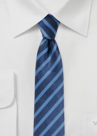 Krawatte Streifen taubenblau nachtblau