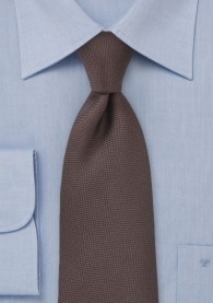 Krawatte  zart strukturiert mittelbraun