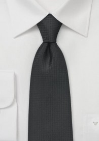 Krawatte asphaltschwarz Netz-Dekor