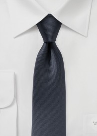 XXL-Krawatte Seide einfarbig dunkelgrau