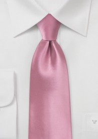 Roséfarbene Krawatte in Satin-Optik