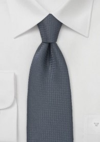 Krawatte dunkelgrau Waffel-Muster