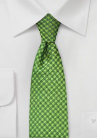 Schmale Krawatte Struktur-Vierecke grün