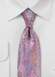 Krawatte Paisley-Motiv rosa