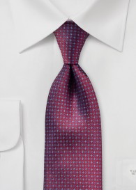 Krawatte mittelrot Blumenmotiv