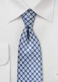 Krawatte taubenblau Blumenmotiv