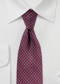 Krawatte Gitter-Struktur weinrot