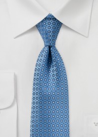Krawatte Viereck-Dekor himmelblau