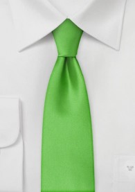 Schmale Mikrofaser-Krawatte unifarben grün