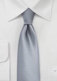 Schmale Krawatte grau einfarbig