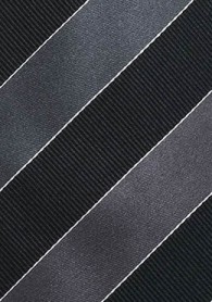 Krawatte Business-Streifenmuster hellgrau