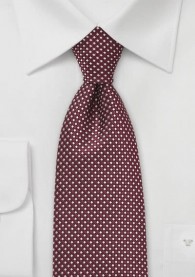 Krawatte Raster-Pattern bordeaux