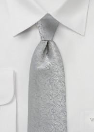 Paisleymotiv-Krawatte grau abgestuft XXL