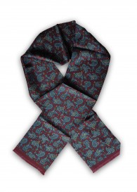 Krawattenschal  Paisleymotiv braunrot