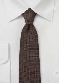 Krawatte Wolle grob texturiert kaffeebraun