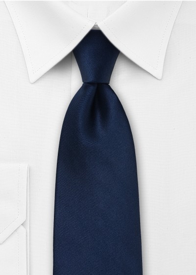 Krawatte Satin dunkelblau