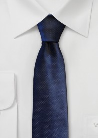 Krawatte zierliche Pünktchen navyblau