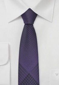 Krawatte schmal geformt Netz-Struktur violett