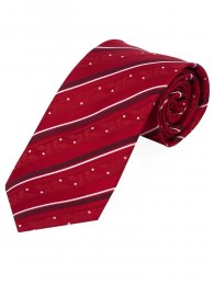 7-Fold Krawatte Streifen Pünktchen rot