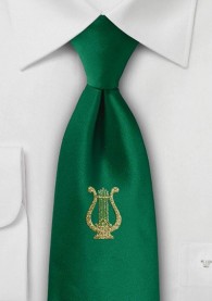 Krawatte Lyra (gold) edelgrün
