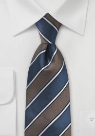 Streifen Krawatte dunkelbraun marineblau