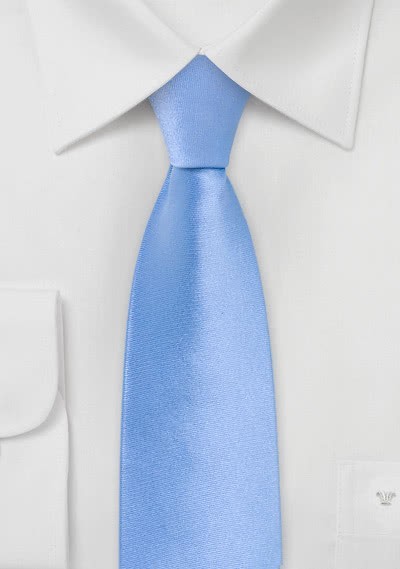 Krawatte schmal hellblau einfarbig