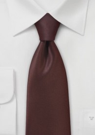 Krawatte einfarbig Poly-Faser braunrot