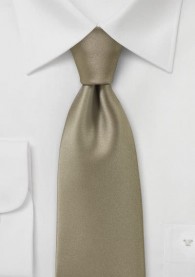 Krawatte unifarben Kunstfaser beige