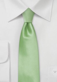 Krawatte schmal grasgrün unifarben