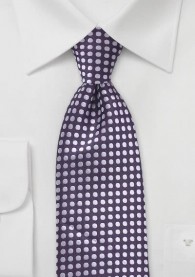 XXL-Krawatte Punkt-Dessin purpur