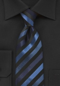 XXL-Krawatte hippes Streifendesign nachtnachtblau