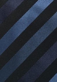 XXL-Krawatte junges Streifenmuster navyblau navyblau