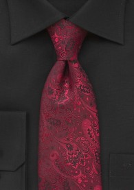 XXL-Krawatte florales Dekor mittelrot