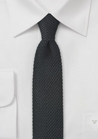 Seiden-Krawatte gestrickt asphaltschwarz