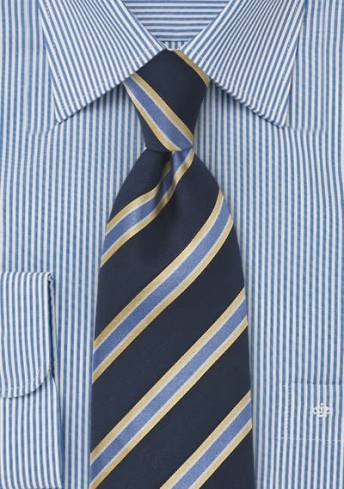 Krawatte Streifendesign navy