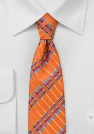 Krawatte schmal Streifendesign orange multicolor