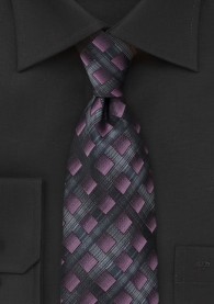 Krawatte Viereck-Design lilafarben