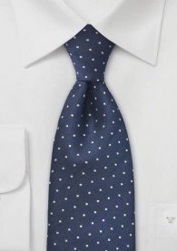Clip-Krawatte Tupfen Marineblau