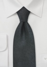 Paisley-Krawatte  Clip asphaltschwarz Ton in Ton
