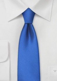 Schmale Mikrofaser-Krawatte monochrom königsblau