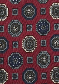Krawatte Emblem-Pattern bordeaux