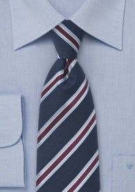 XXL-Krawatte Streifendesign marineblau