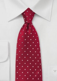 Kinder-Krawatte Pünktchen rot weiß