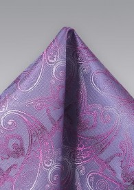 Einstecktuch stilvolles Paisleymotiv purpurn