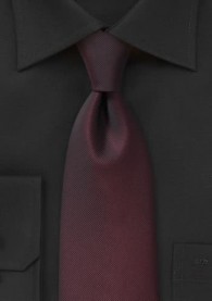 Krawatte gerippte Struktur weinrot