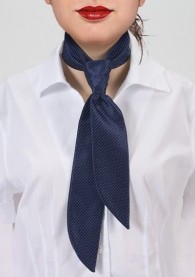Krawatte für Damen Punkt-Muster dunkelblau