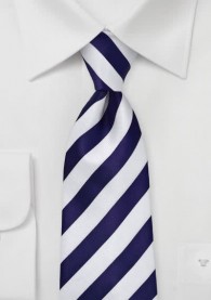 XXL-Krawatte Streifendesign navyblau weiß
