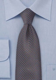 XXL-Krawatte strukturiert kastanienbraun nachtblau